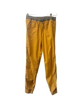 L.L.Bean Kids Trail Pants Medium (16) Golden Brown Hiking Joggers Elastic Waist